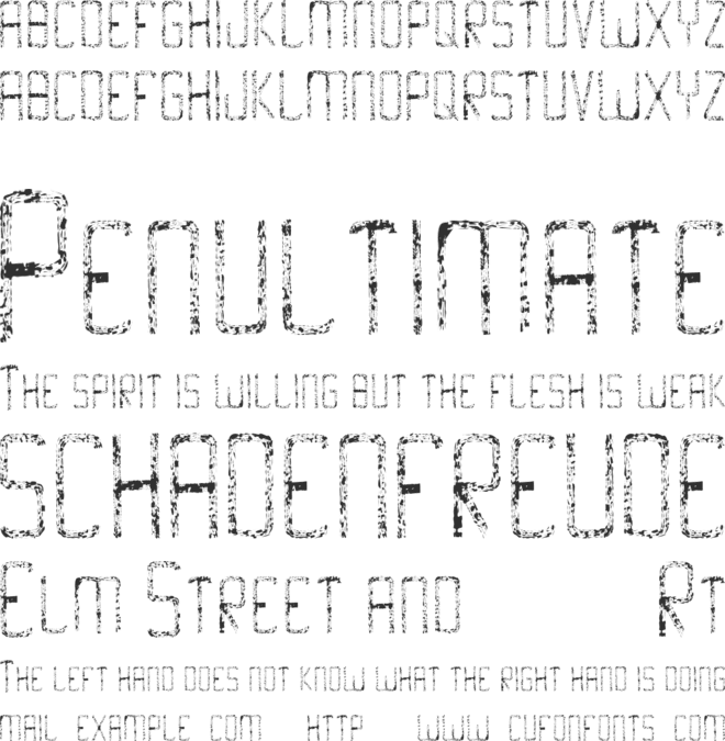 Skidmarks font preview