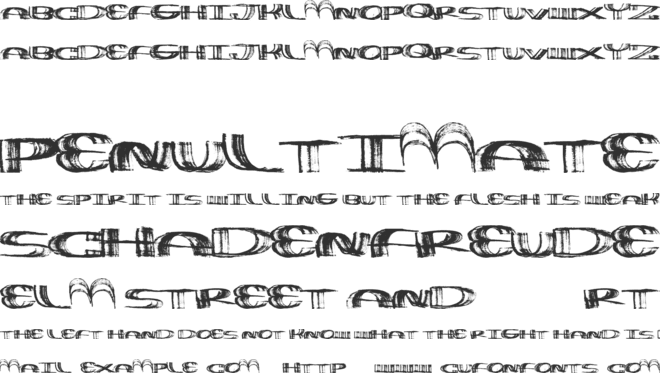 WideThin font preview