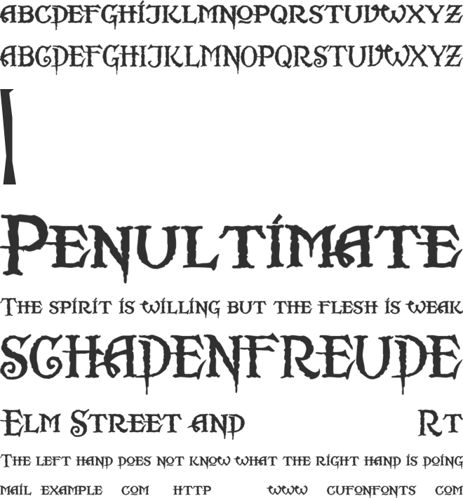 Scurlock font preview