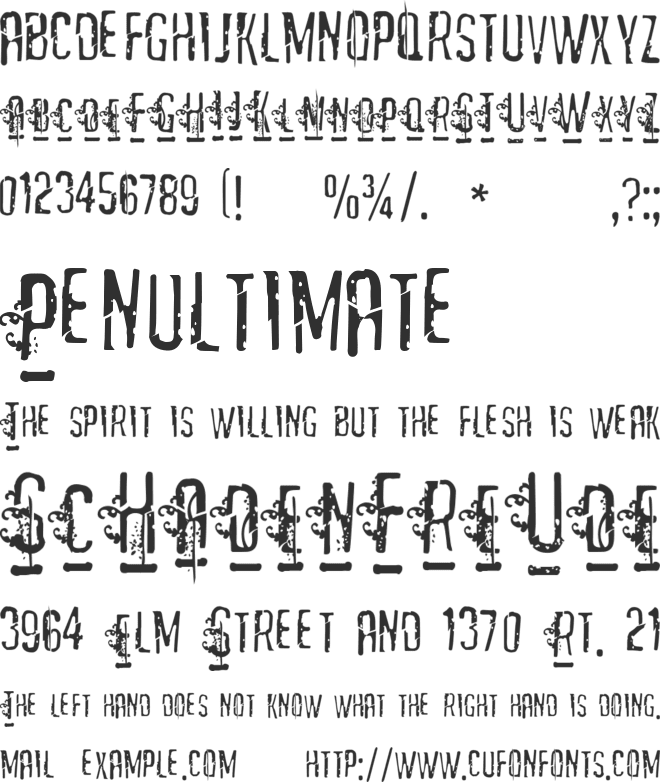 Matejo font preview