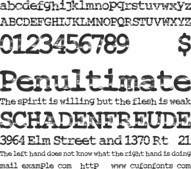 SlickRide font preview