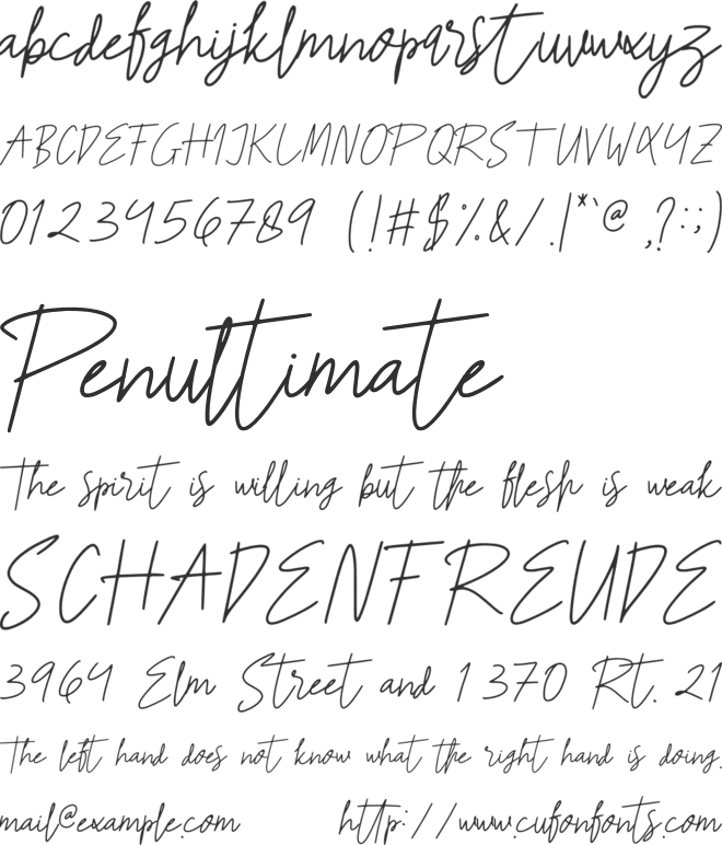 Keithey font preview