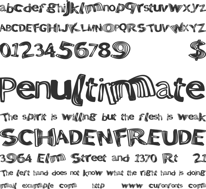 PositiveWarp font preview