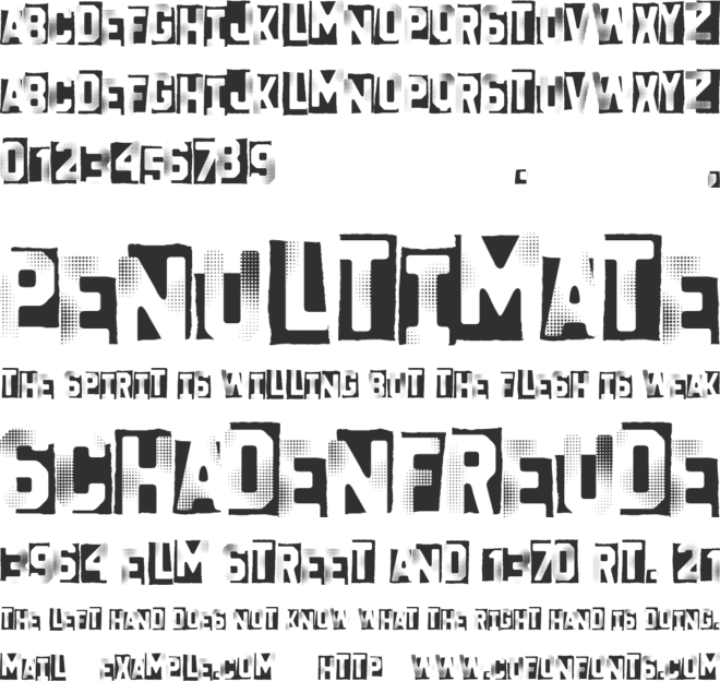 Dixociative font preview