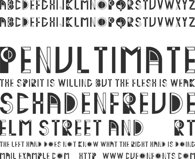 Cretin font preview