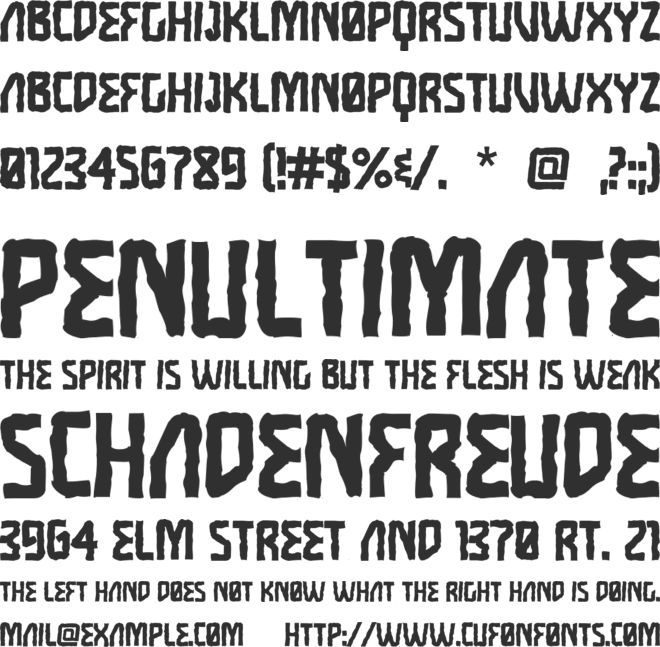 Headtraffic DEMO font preview