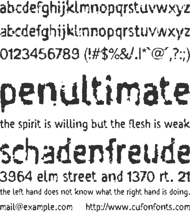 Taigatrust font preview