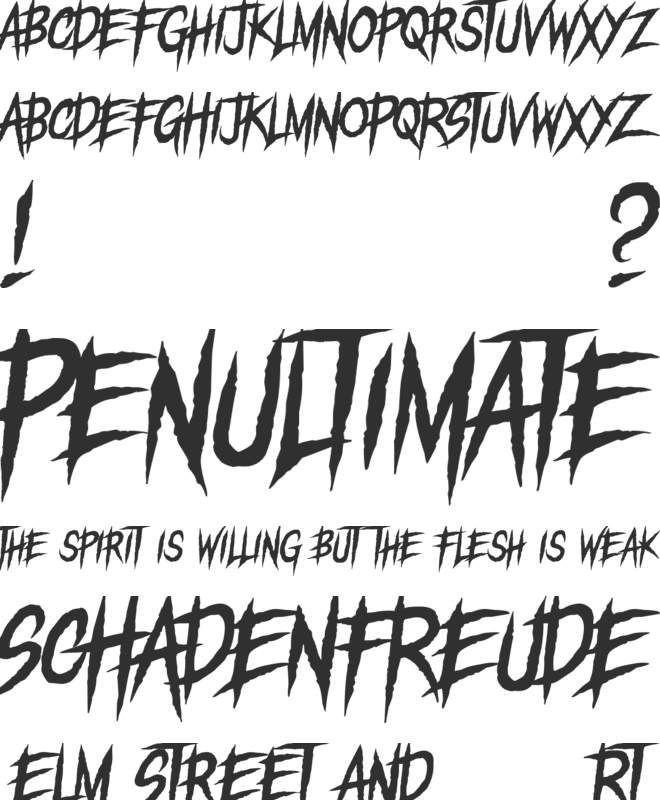 Earthen Parasite DEMO font preview