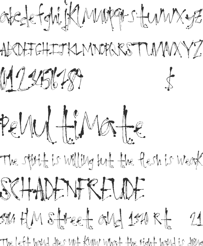 LoathingFear font preview