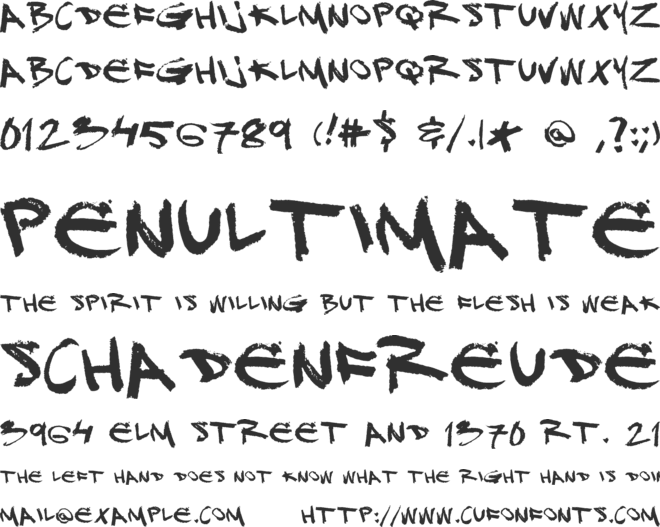 DJ Gross font preview