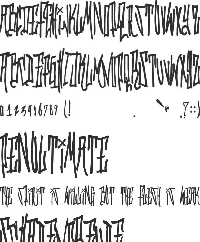 Grafitik Riot font preview