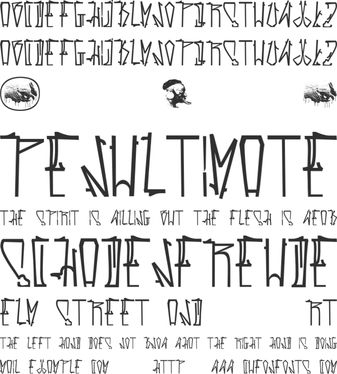 Estactu font preview