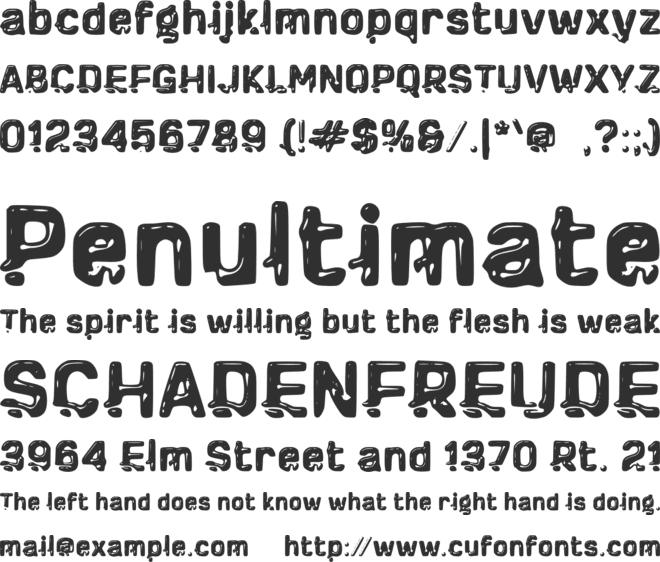 d Dentuman font preview