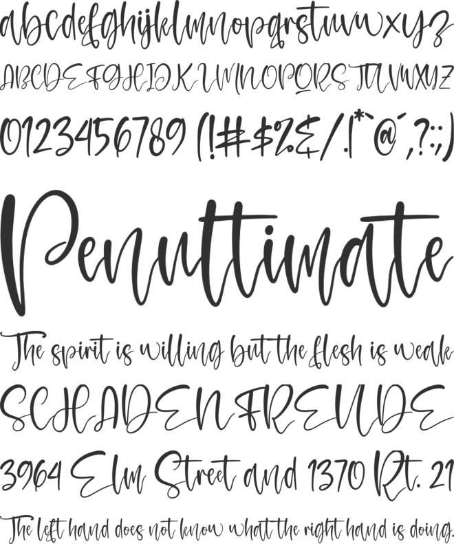 Momshine font preview