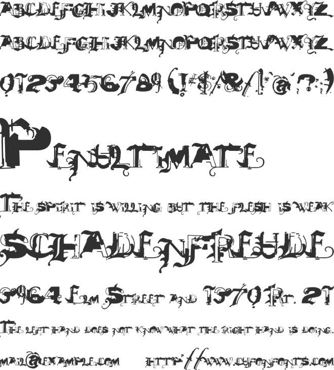 DeathMix font preview