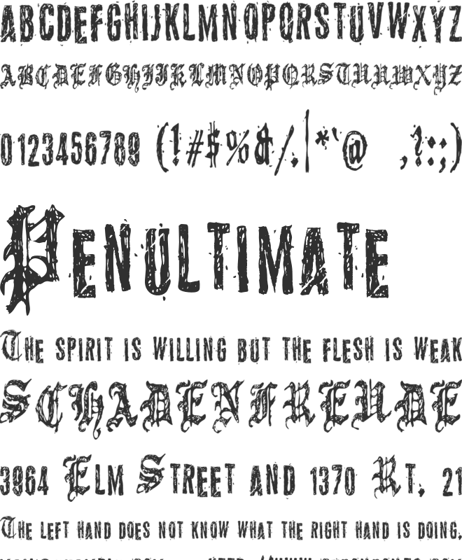 Grymmoire font preview