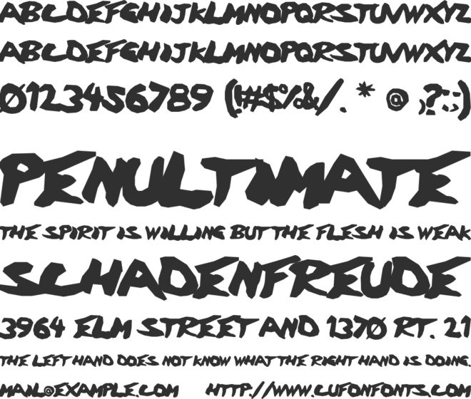 Discharge font preview