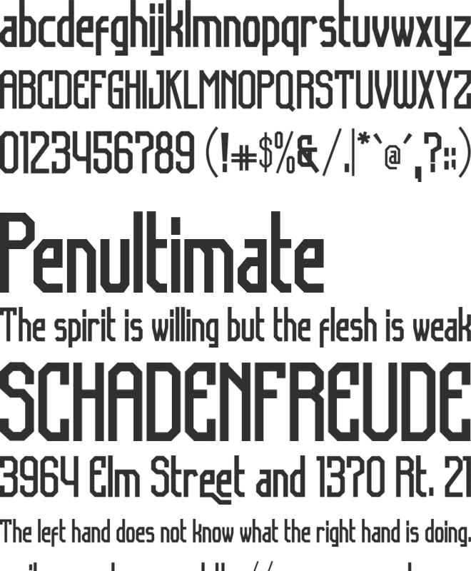 Cottenhorn font preview