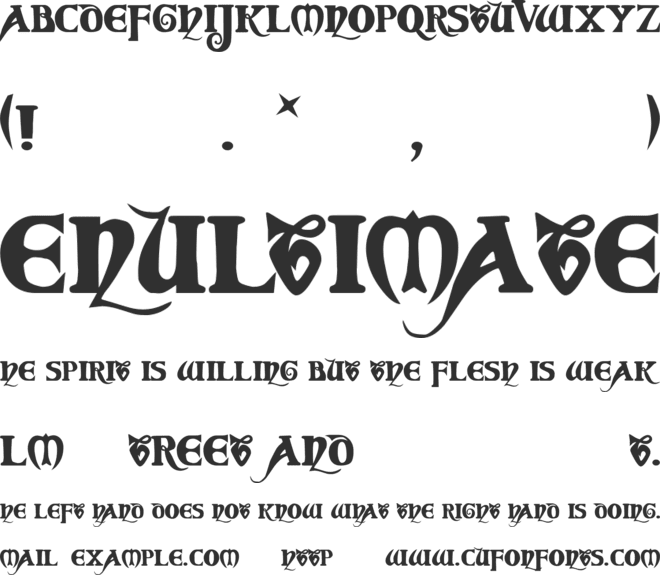 Coverack font preview