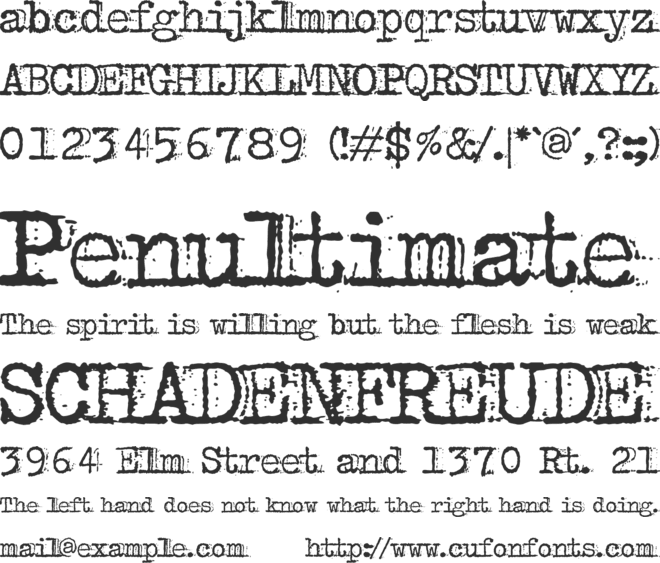 bulkyRefuse Type font preview