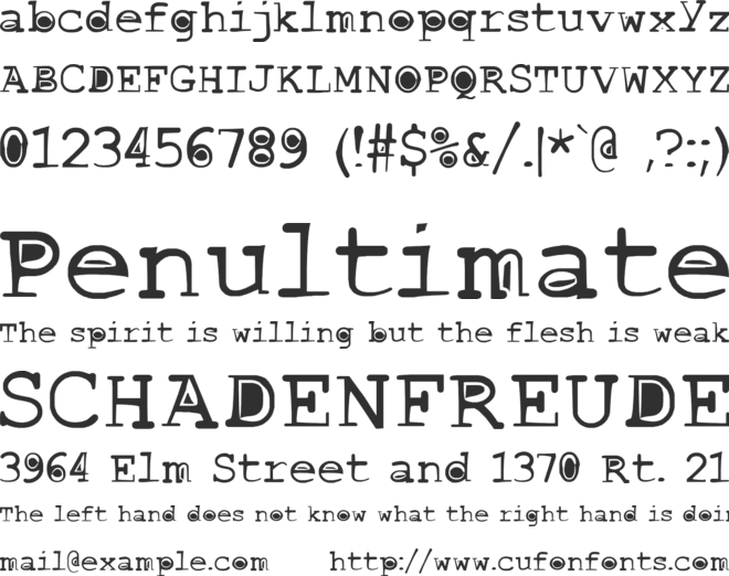 buttlint font preview