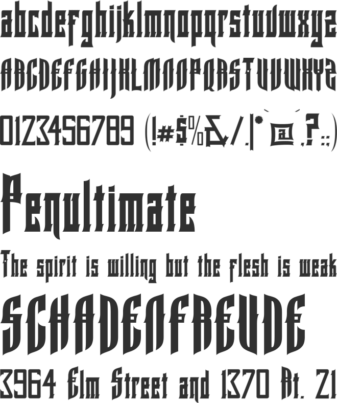 SpartanburgSC font preview