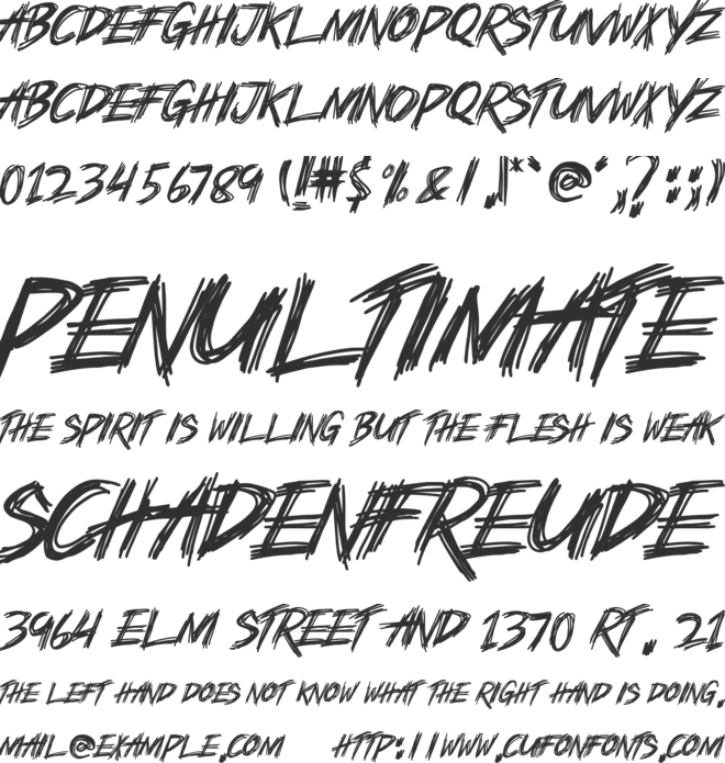 Maziro font preview