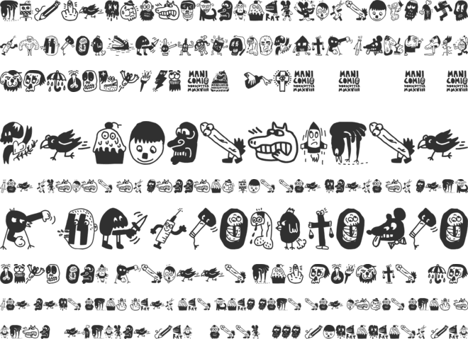 Manicomio Woodcutter font preview