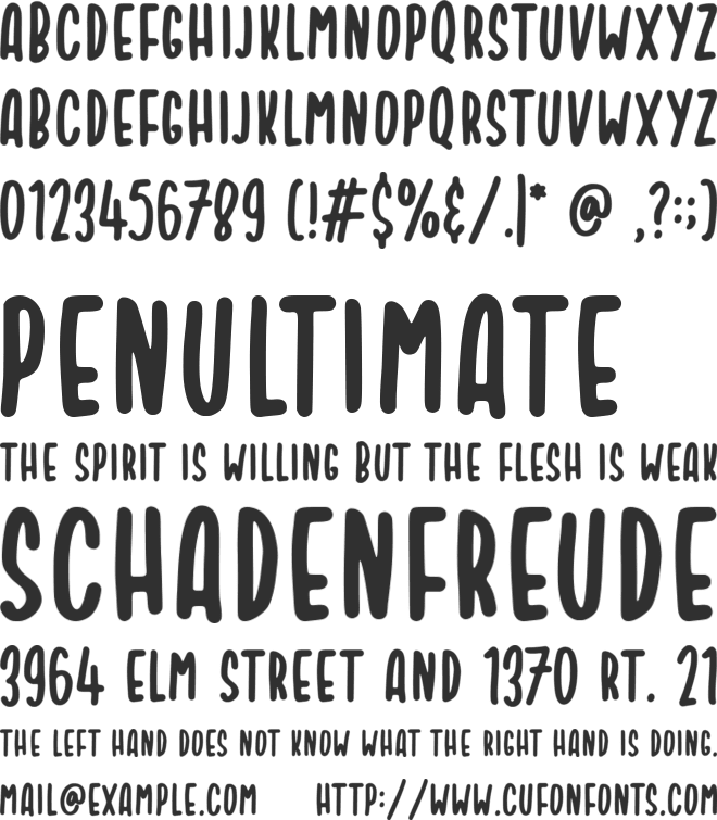 Smilecake font preview