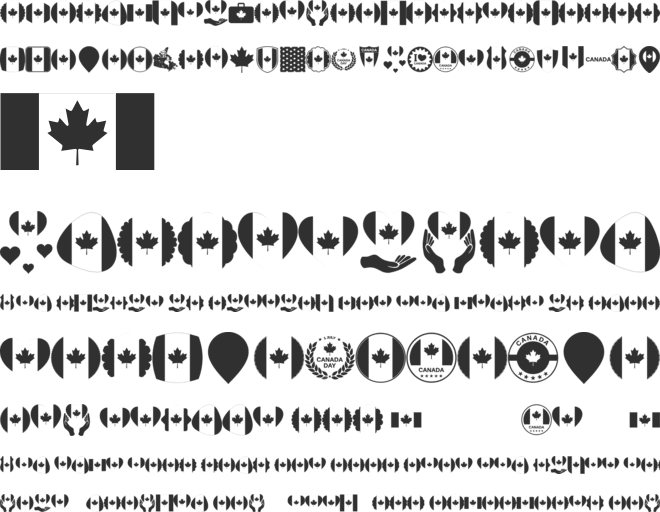 Font Canada Color font preview