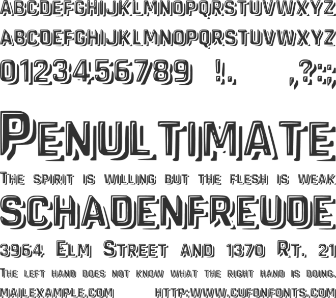 vandervon font preview