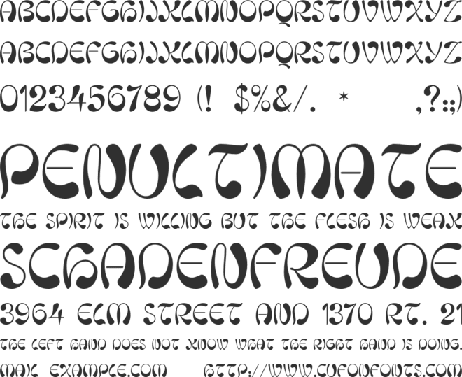 Niaisage font preview