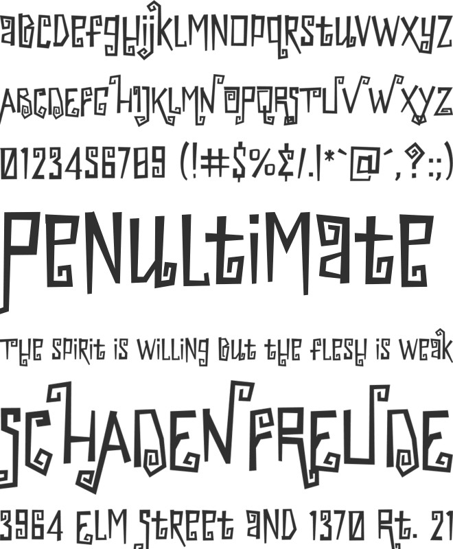 Scarville font preview