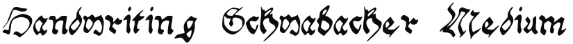 Handwriting_Schwabacher Medium font