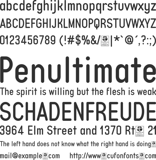 Typo Quik Demo font preview
