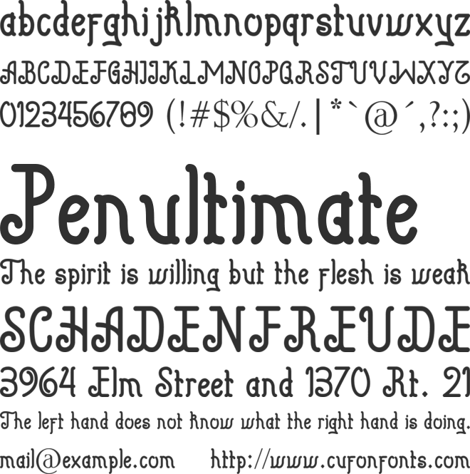 Beguyur font preview