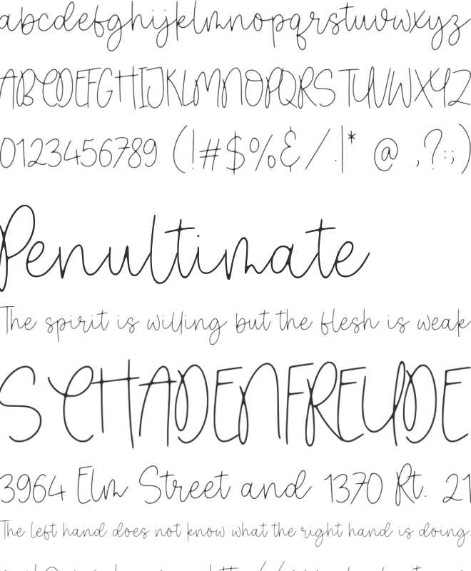 Secretsoul font preview