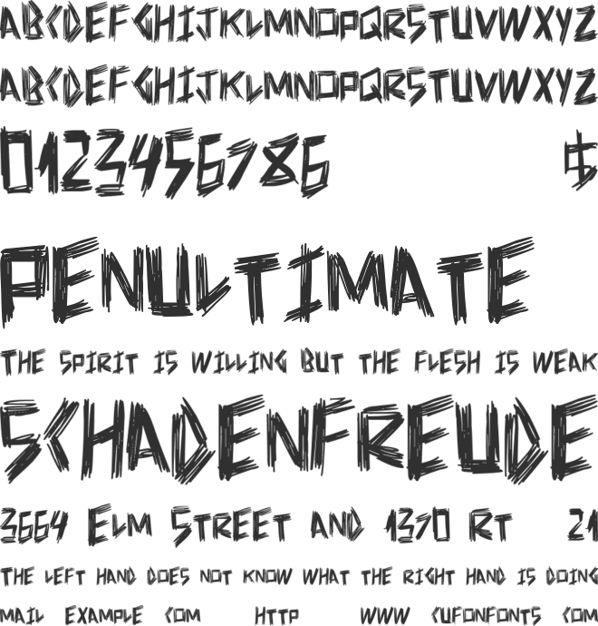 DoctorScratch font preview