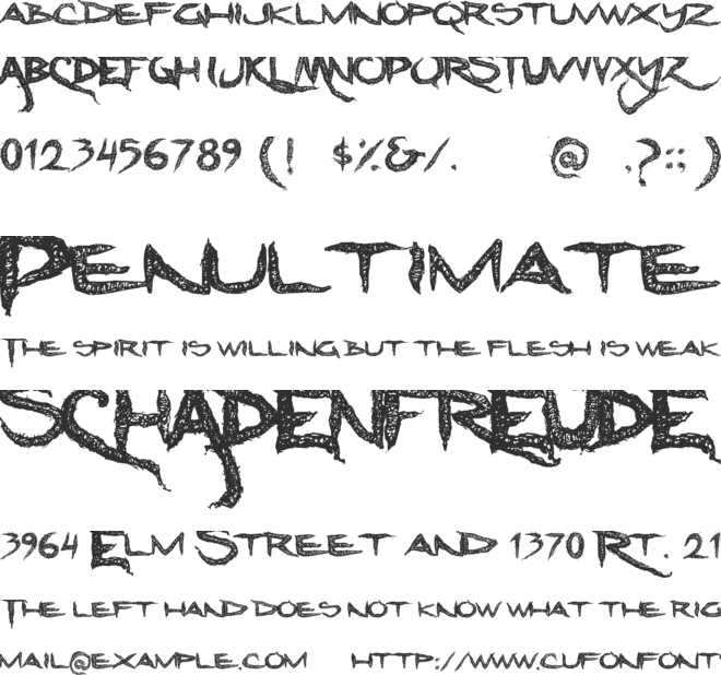 Dreadlockfont font preview