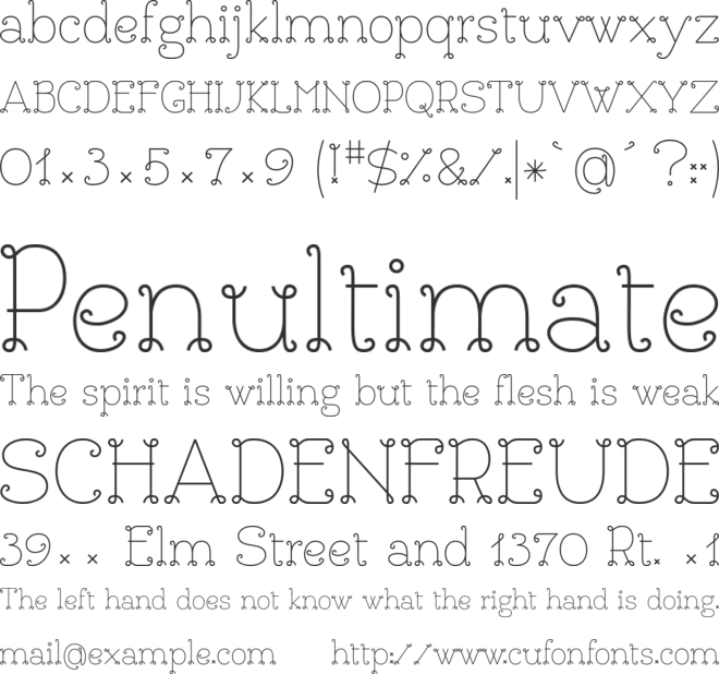 BouclettesDemo font preview