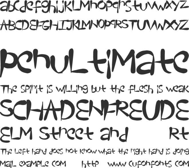 TearDrops font preview