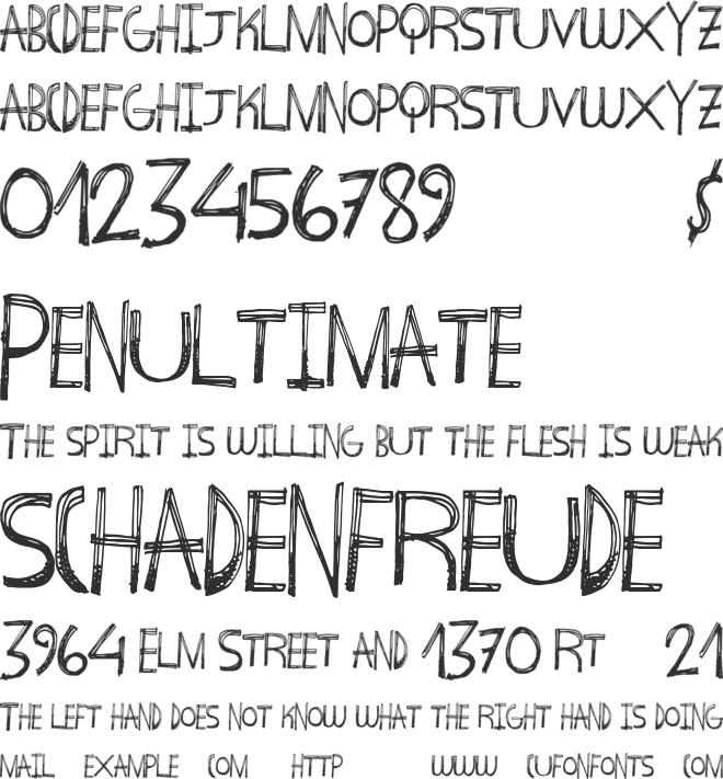 AboveGround font preview