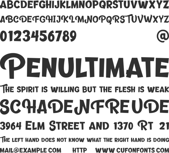 Banthink font preview