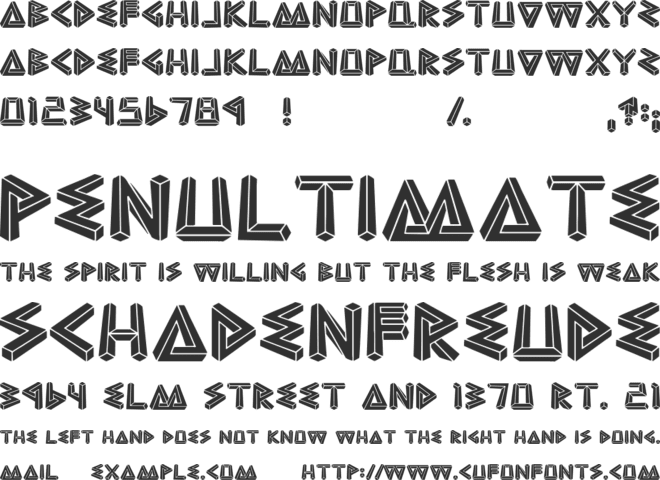 Bad Escher font preview