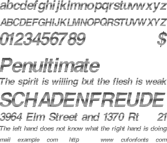 FuriousRacing font preview