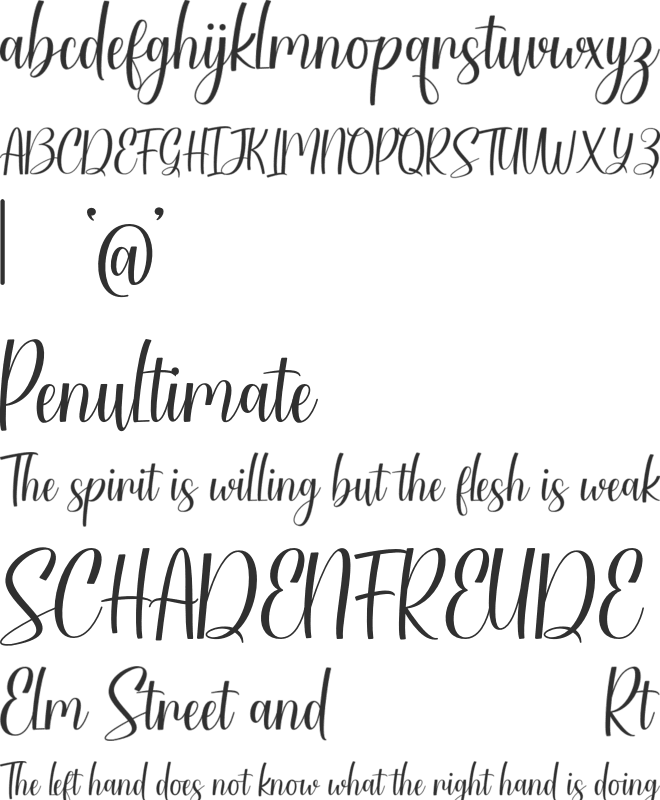 Hottmand font preview