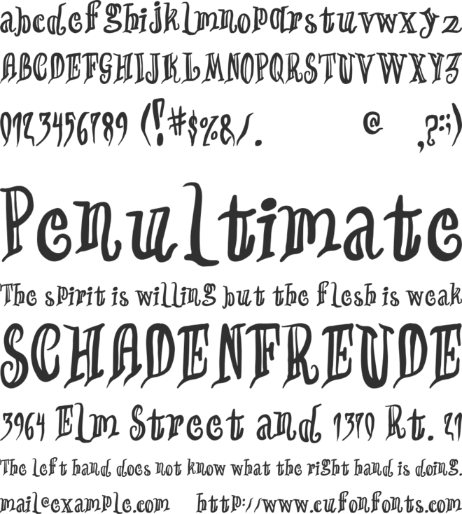 SYBIL WITCH font preview