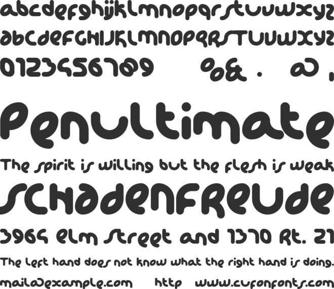 KD Happi font preview