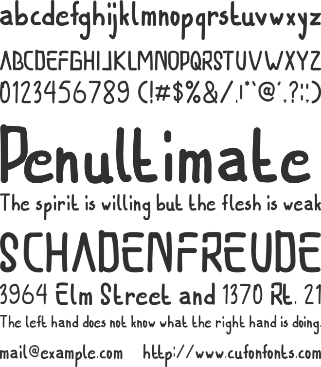 MONDAY font preview