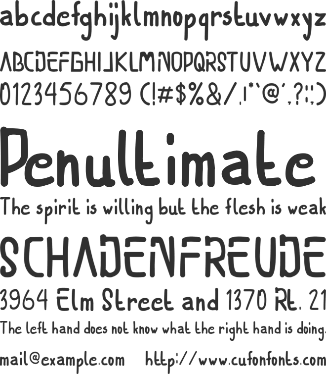 FERVEN font preview